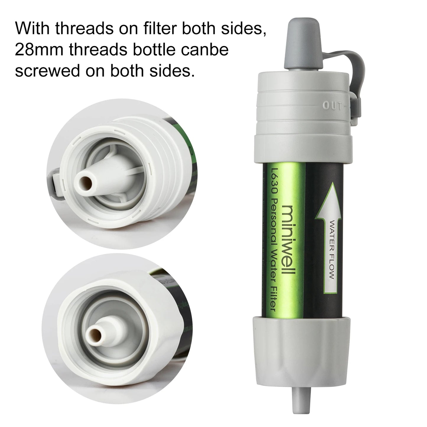 Miniwell Water Purifier Water Straw Filter Survival Gear
