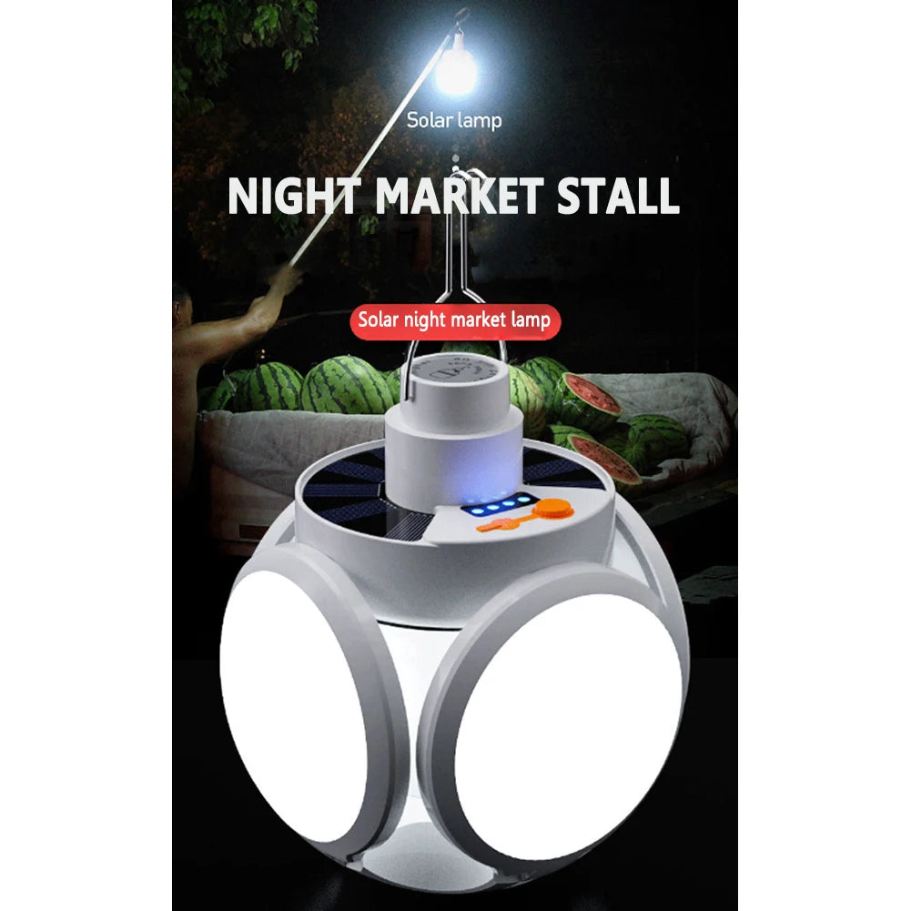 Shunmaii LED Solar Camping Light Bulb Lantern Rechargeable