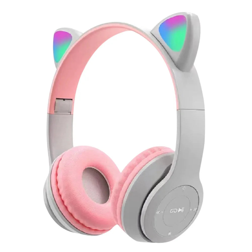 ANENG Wireless Cat Ear Headphones Bluetooth 5 Glow Light