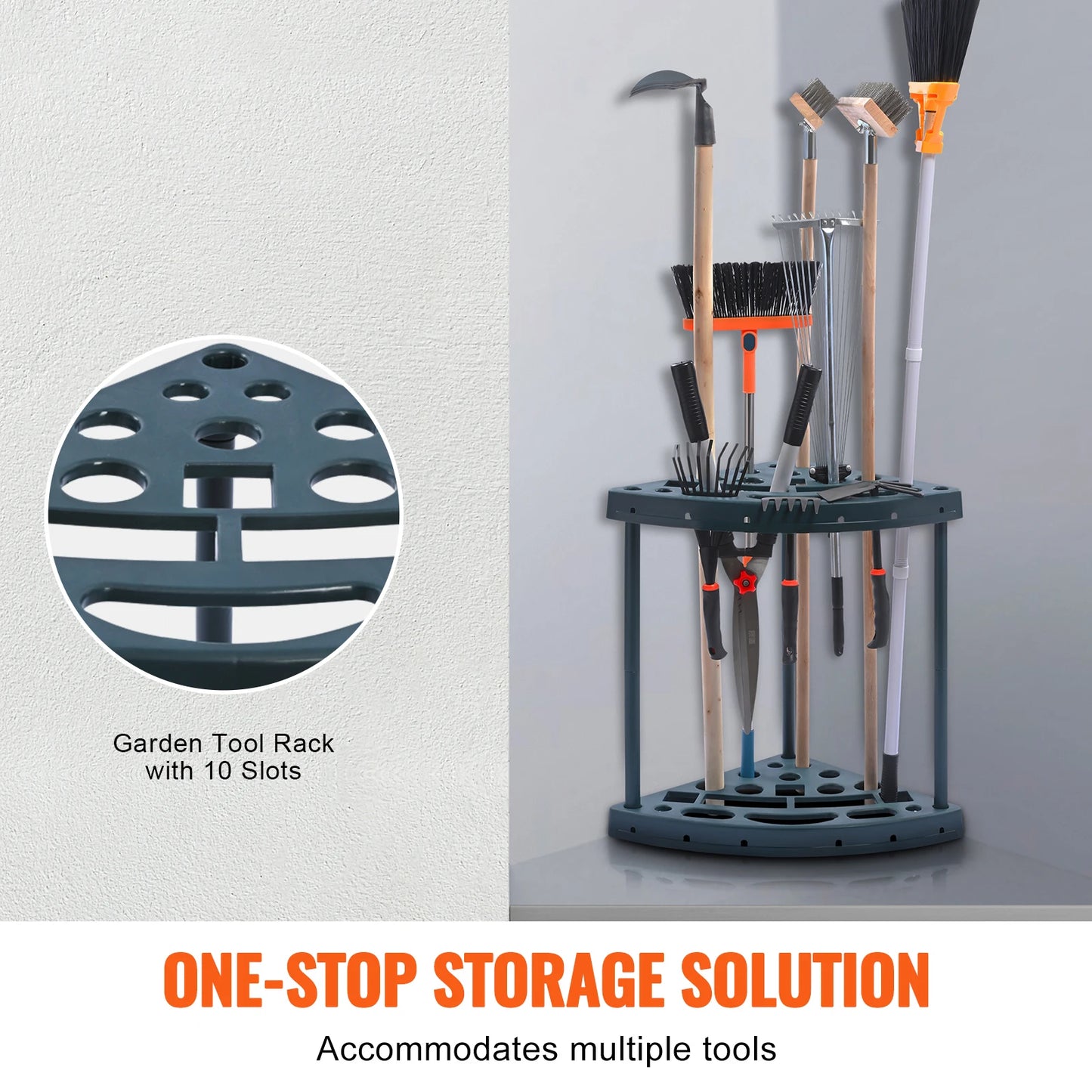 SucceBuy 19 Slot Garden Tool Organizer Tower For Rake