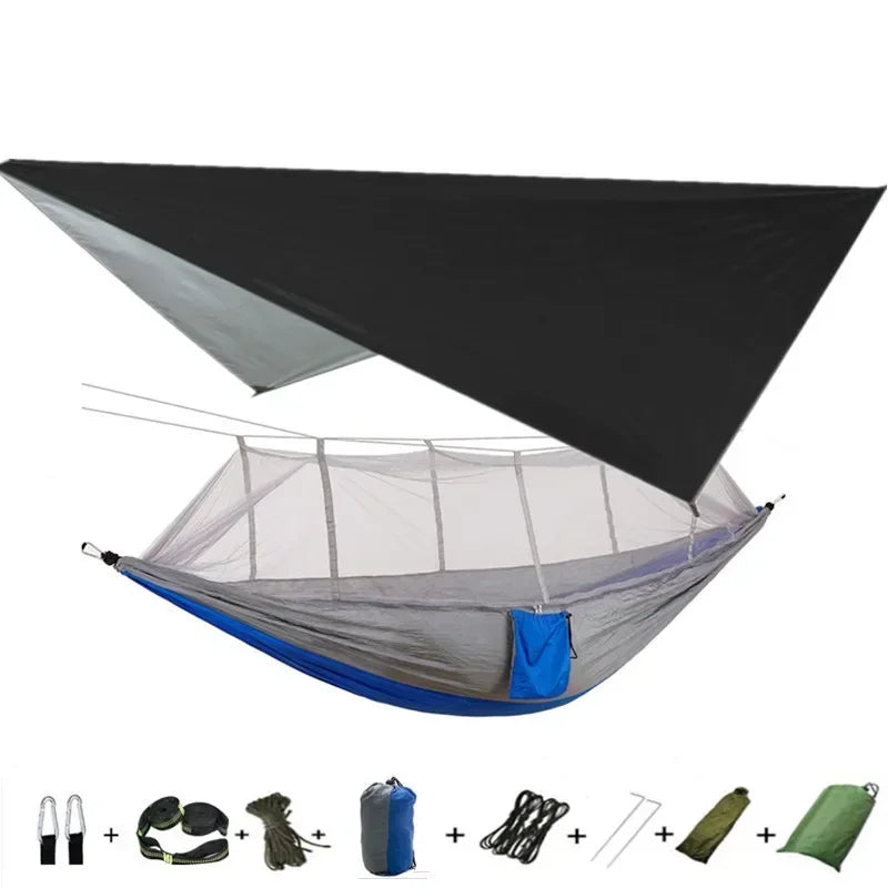 Swallowtail Camping Hammock With Mosquito Net and Rainfly