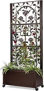 Trellis Planter Box For Outdoor Plants Privacy Screen