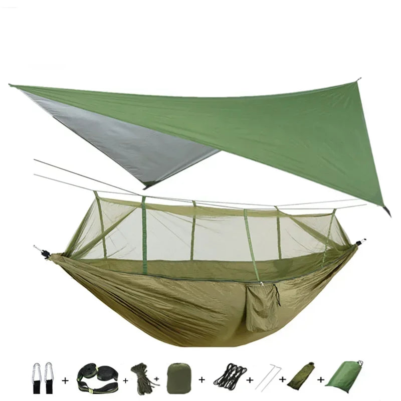 Swallowtail Camping Hammock With Mosquito Net and Rainfly