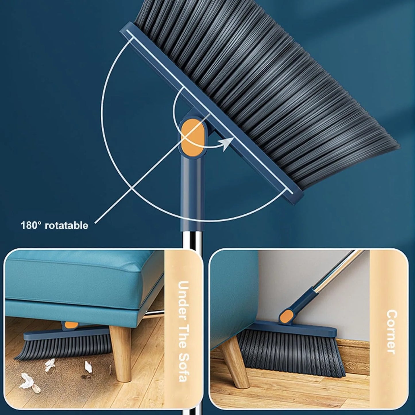 Broom Long Handle Broom And Dustpan Set For Home Use