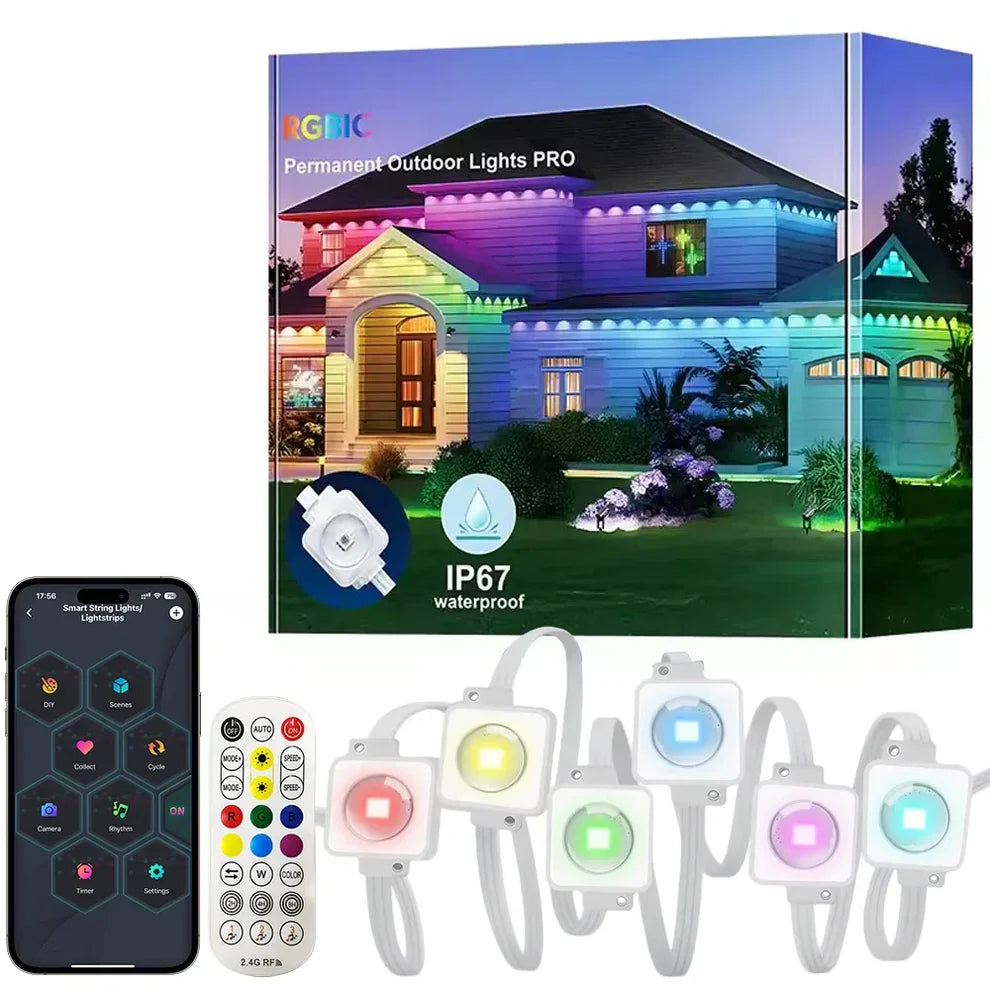 Outdoor LED Christmas Lights With Smart App Control