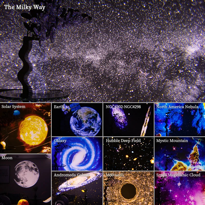AUSYLE Night Galaxy Projector Starry Sky Planetarium Lamp