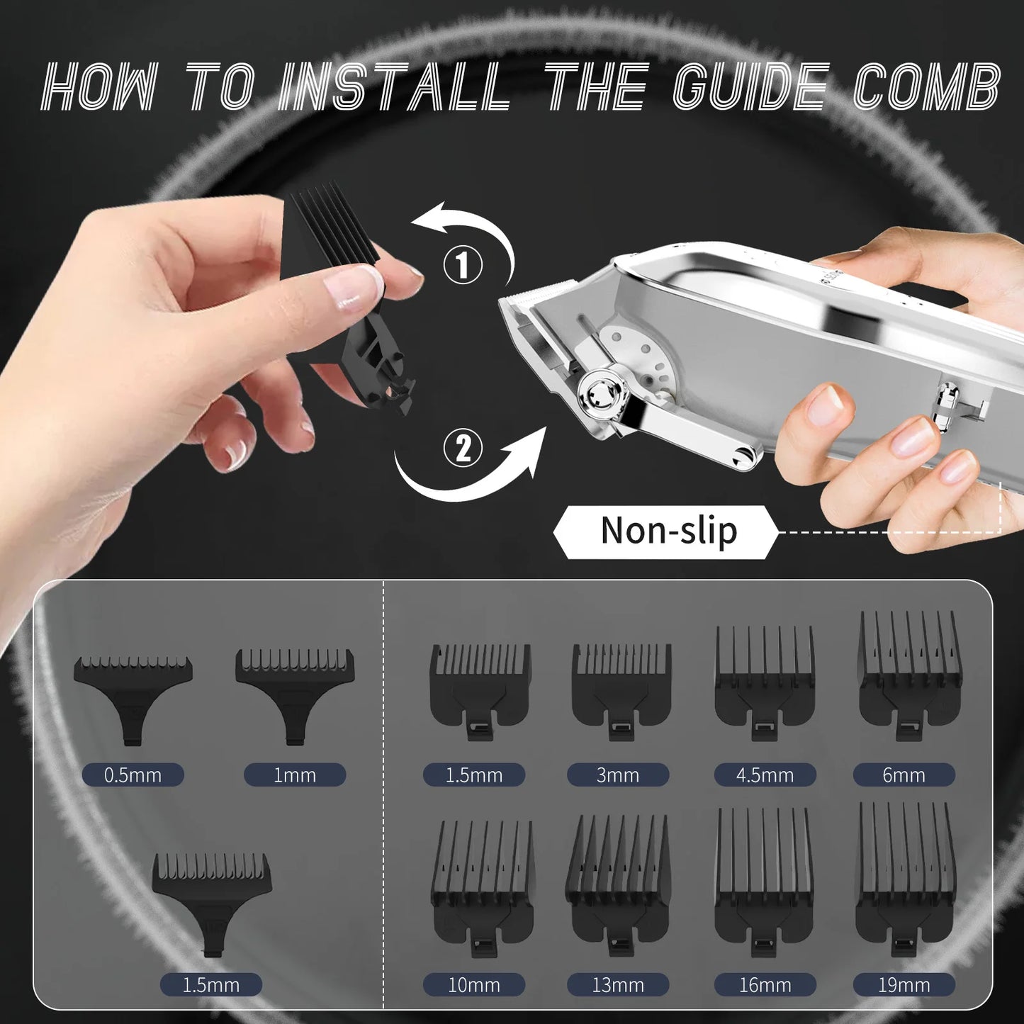 Sejoy Professional Hair Clipper Trimmer Kit Cordless