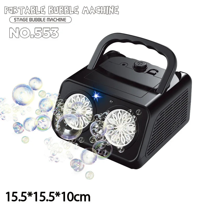 Bubble Machine Automatic Bubble Blower For Kids Rechargeable Outdoor Party