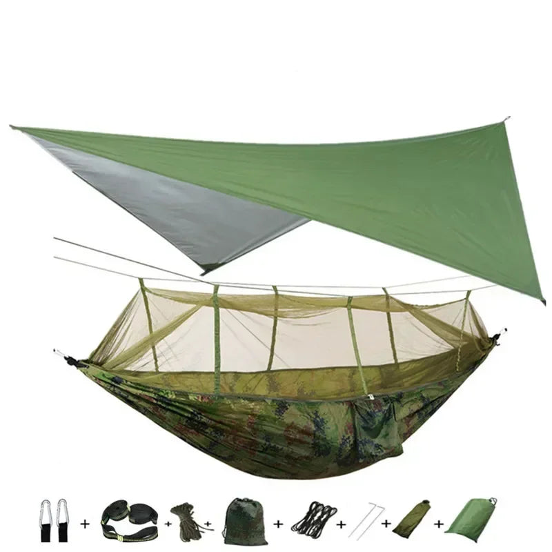 Swallowtail Camping Hammock With Mosquito Net and Rainfly