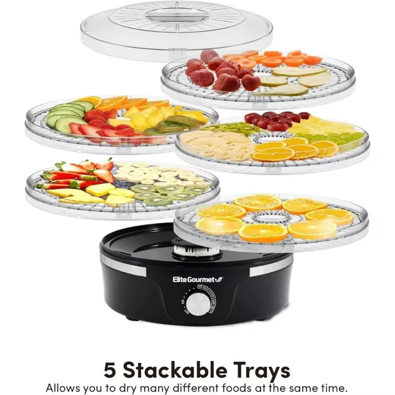 Hign-concerned Food Dehydrator 5 BPA Free Trays Pro Kitchen