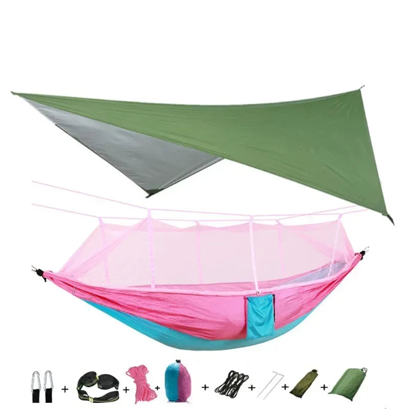 Swallowtail Camping Hammock With Mosquito Net and Rainfly