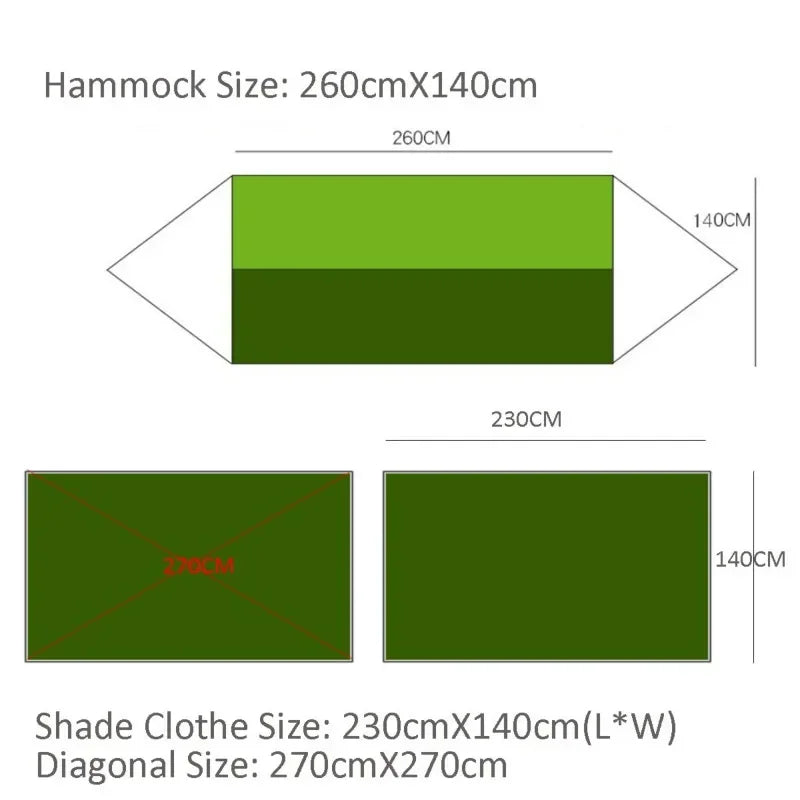 Swallowtail Lightweight Camping Hammock Canopy And Rain Fly