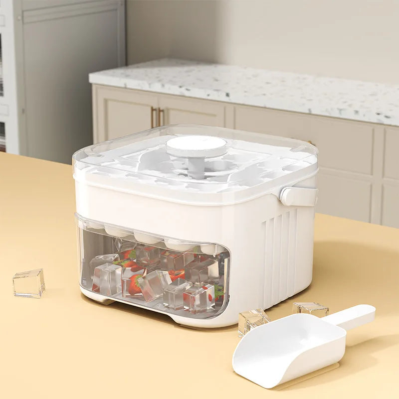 YIYUEQIANLI 50 Cube Ice Maker With Easy Press Cap Lid