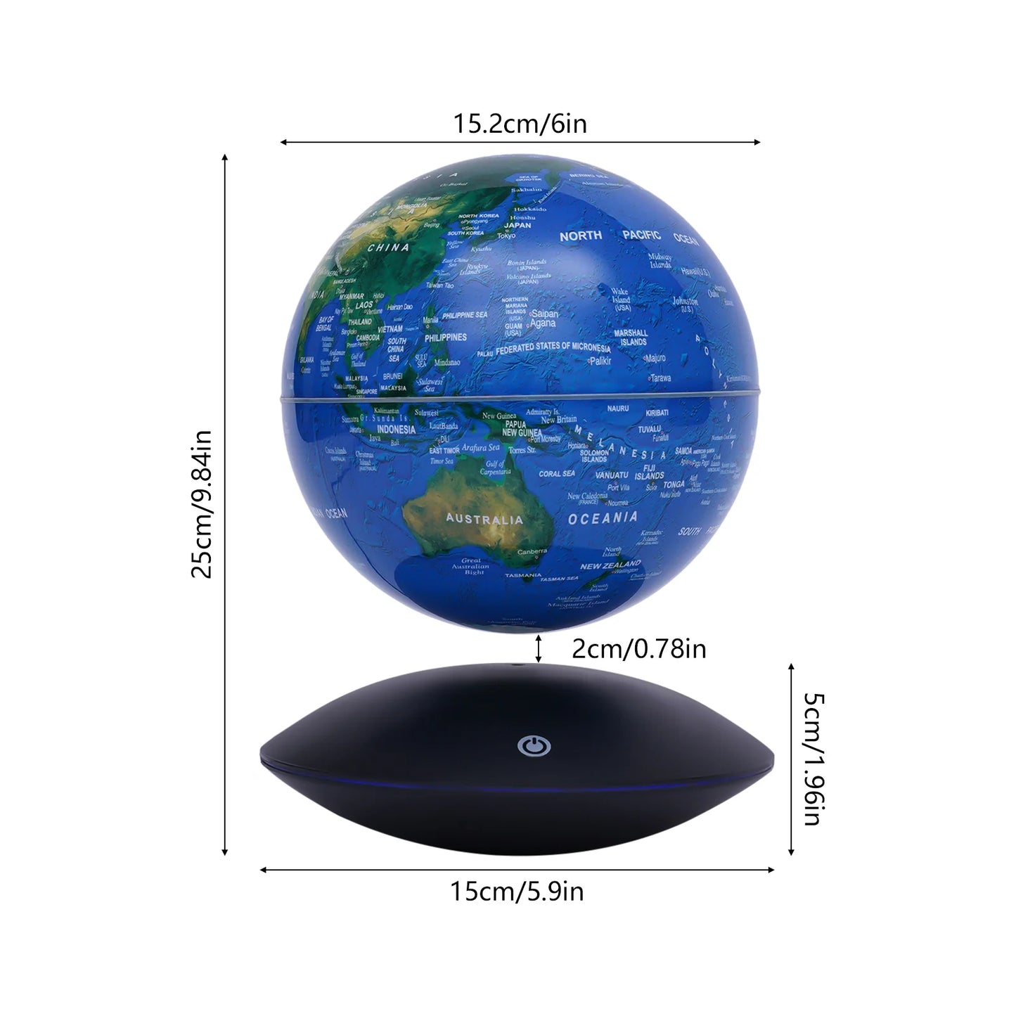 Hign-concerned Levitating Globe Luminous Suspended Magnetic Levitation Rotation