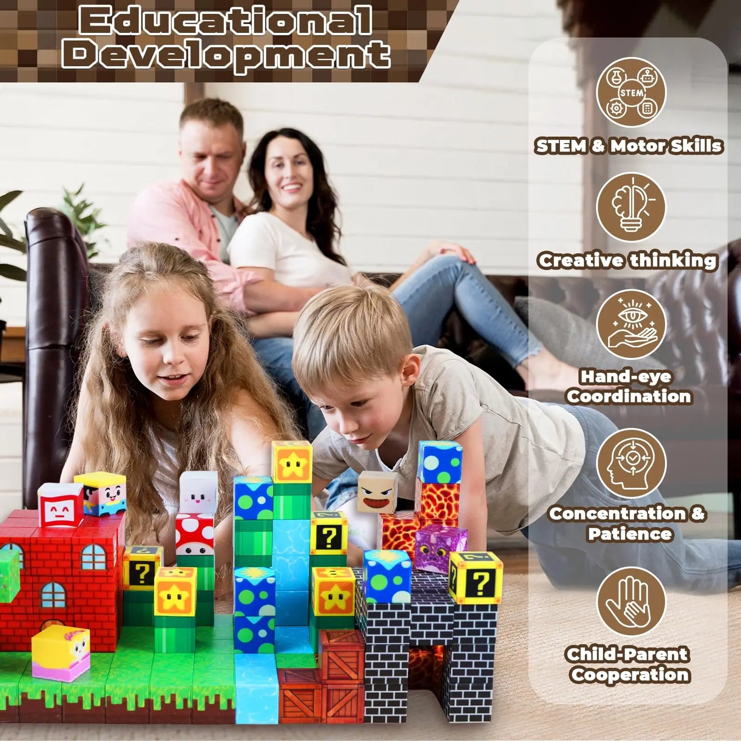 Magnetic Blocks STEM Educational Construction Set For Kids