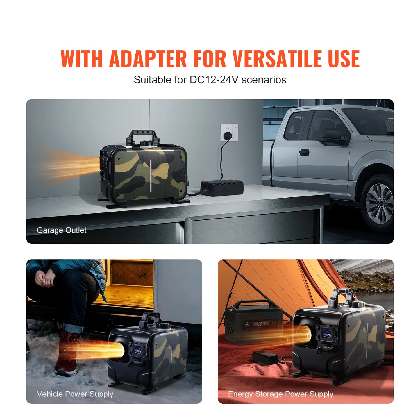 SucceBuy 8KW Diesel Heater Car 12V 24V Bluetooth COAlarm