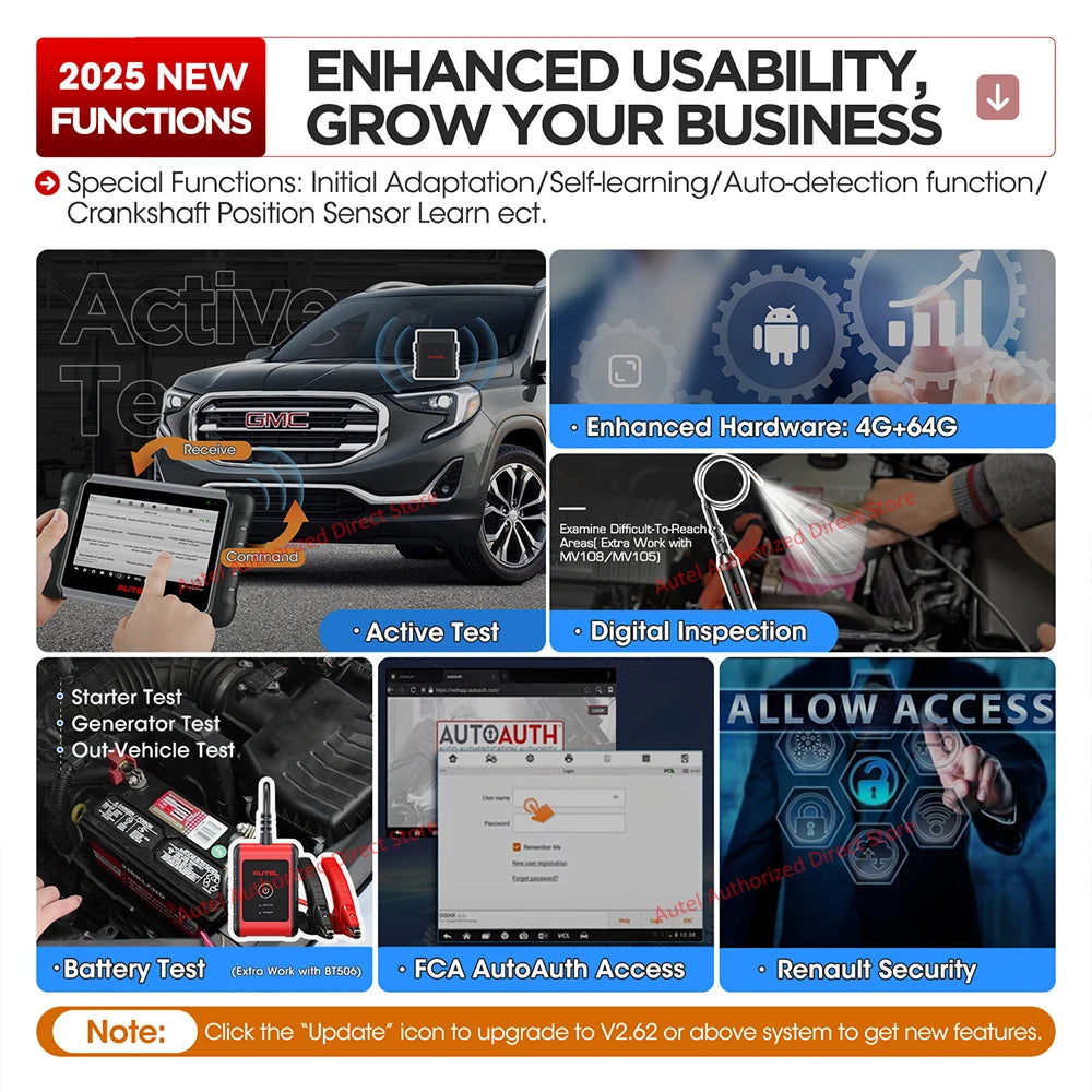 Autel Pro Car Diagnostic Tool Bluetooth OBD2 Code Reader