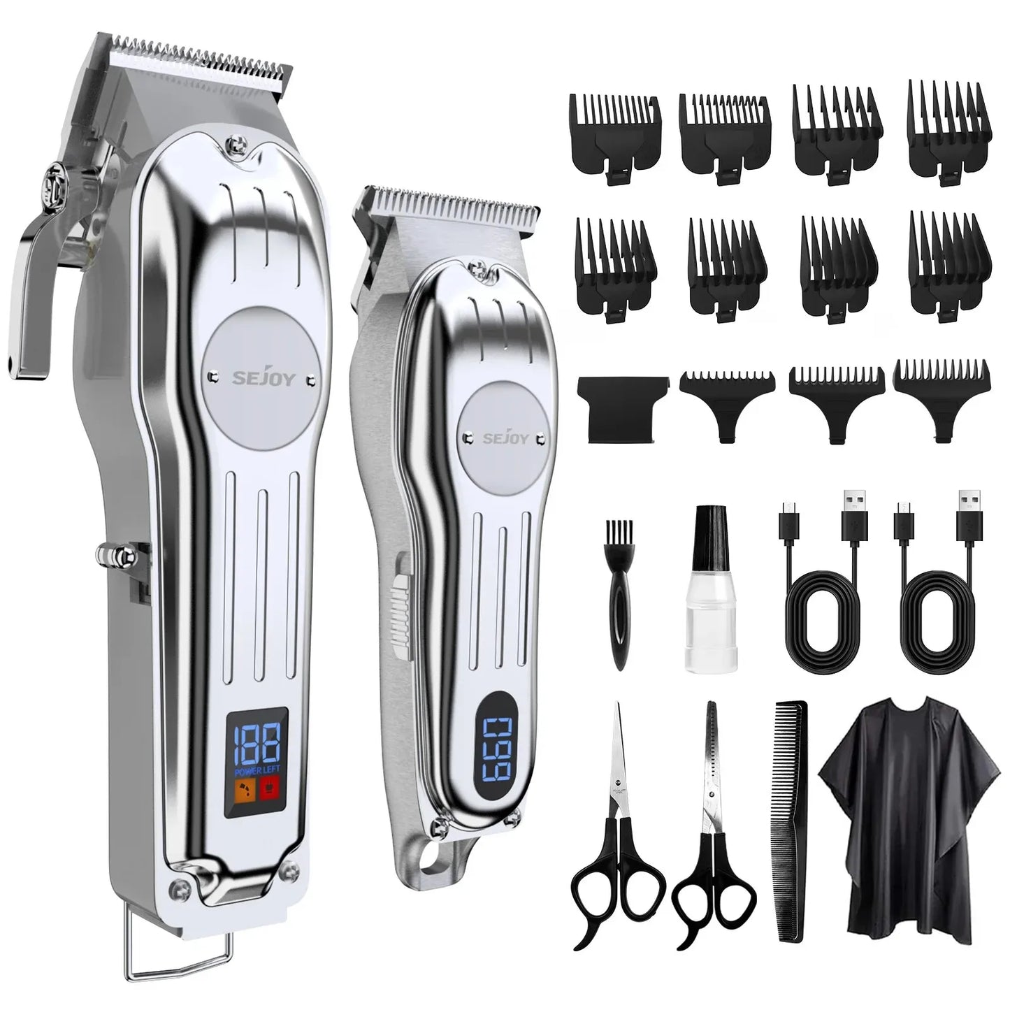 Sejoy Professional Hair Clipper Trimmer Kit Cordless