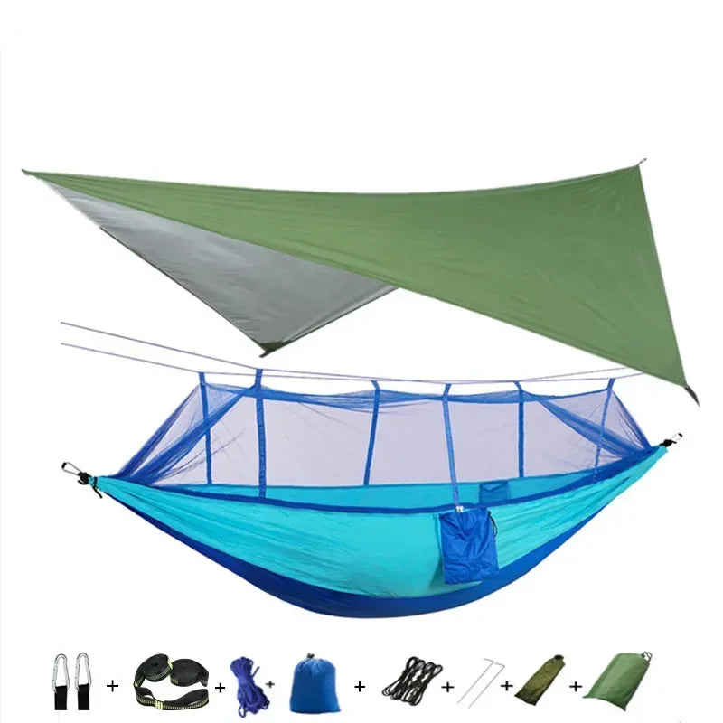 Swallowtail Camping Hammock With Mosquito Net and Rainfly