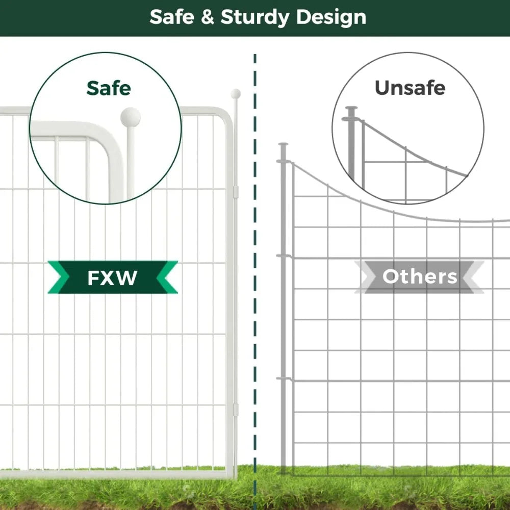 Feature Garden Fence No Dig Metal Gate With Panels