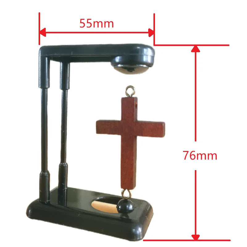 Suspended Cross Creative Ornaments, No Electricity Required, Desktop Fantasy Geometric Decoration, Solid Wood Cross, Home Office Decorations, Gifts