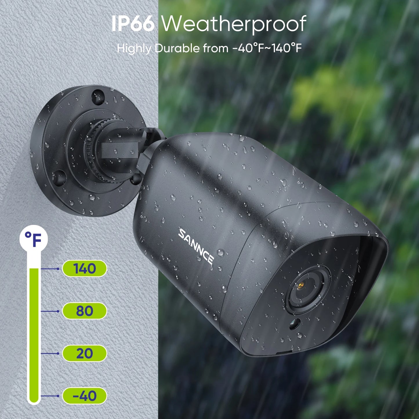 SANNCE 8CH 5MP DVR CCTV Surveillance System Kit Outdoor
