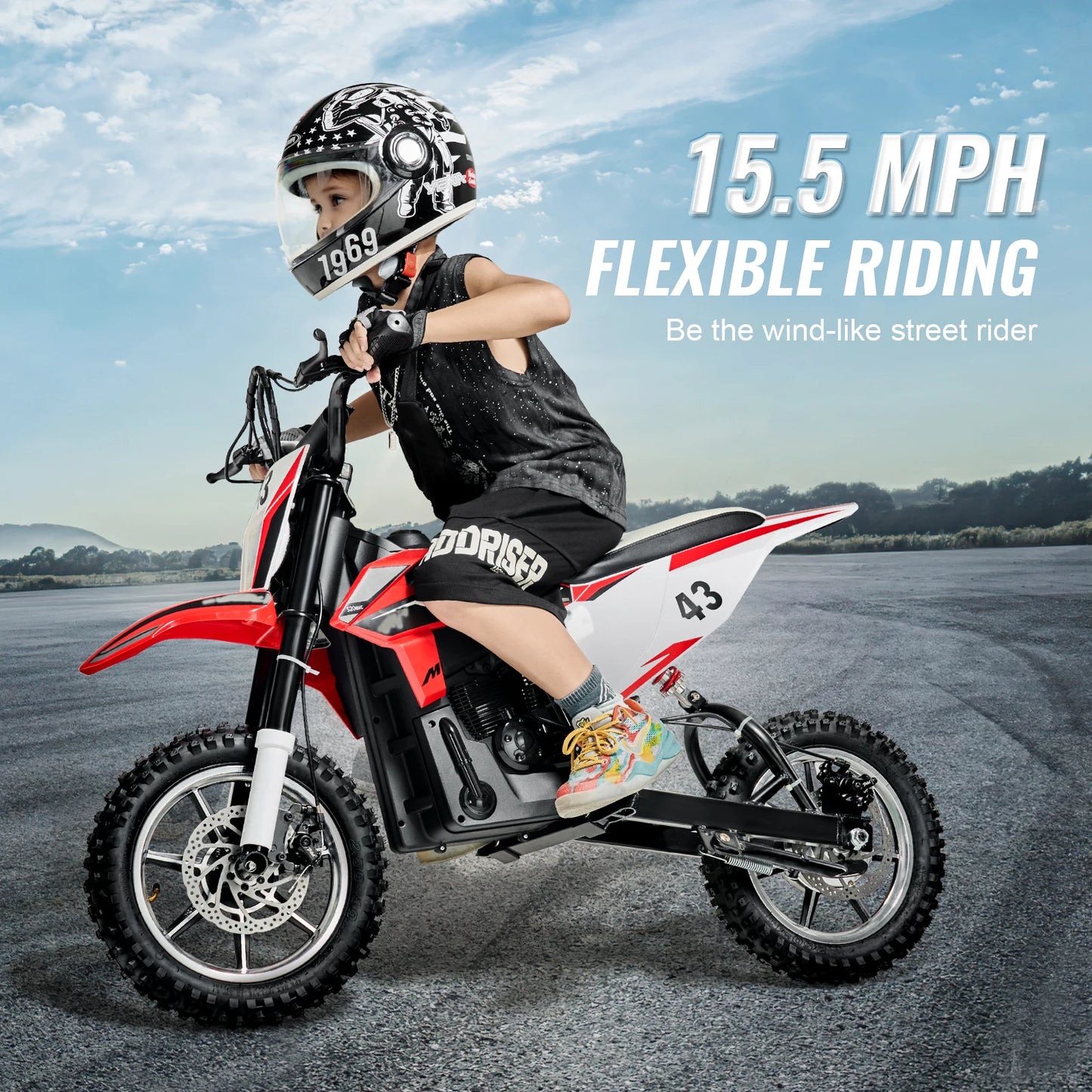 SucceBuy 36V Kids Ride On Motorcycle Battery Powered Toy