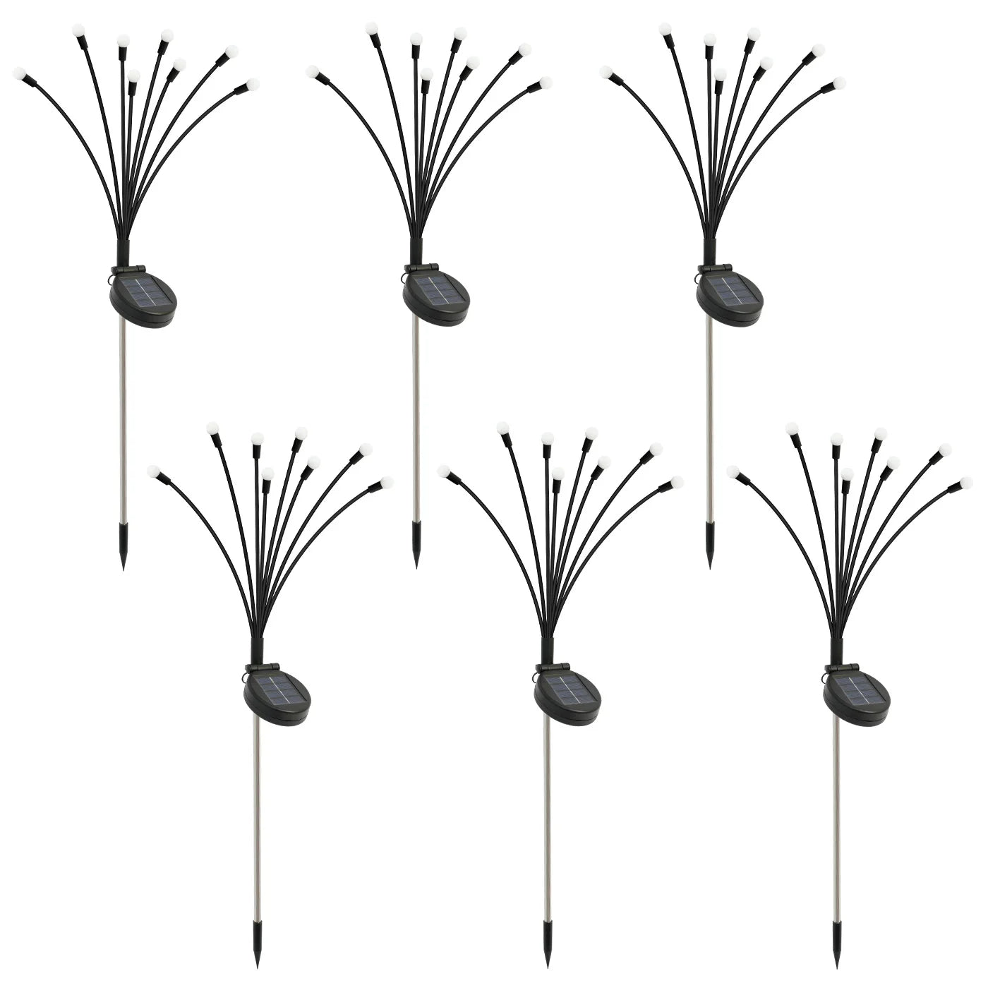8-Head Solar Firefly Stake Lights Outdoor Garden Decoration Waterproof