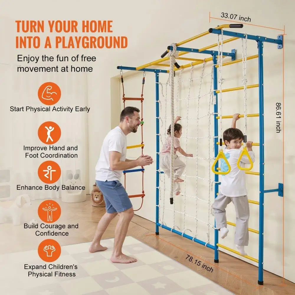 Mistys Garden Kids Climbing Gym Steel Multisport Playset