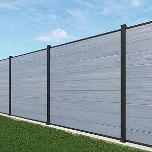 Wood Plastic Composite Privacy Fence Panel With Two Posts
