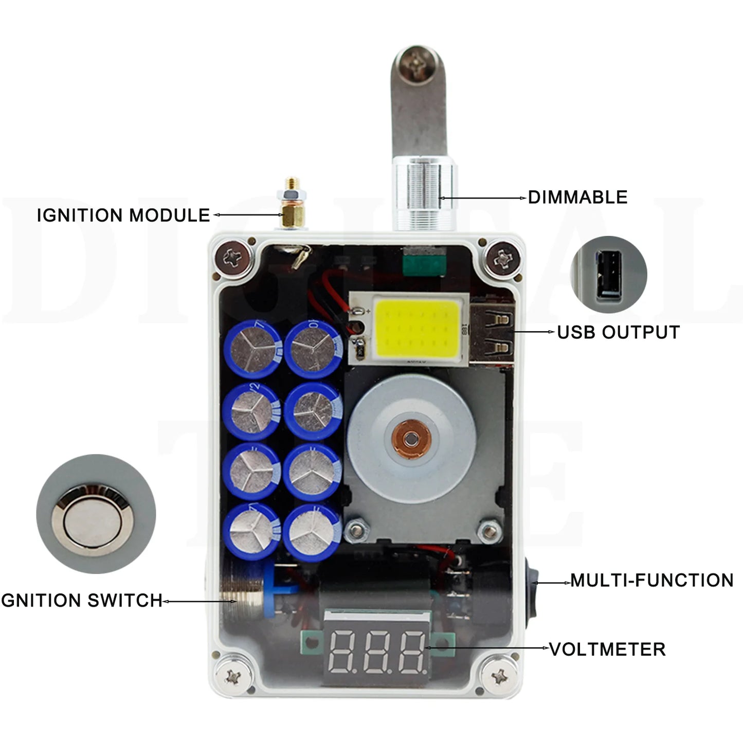 XMSJ Portable Hand Crank Generator Emergency Power Light