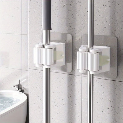 3 Pack Mop Clamp With Suction Hook For Organization