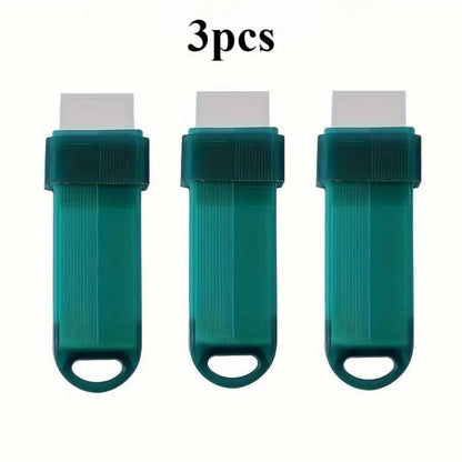 3 Piece Green Kitchen Cleaning Eraser Tool, Capable of Removing Stubborn Stains, Suitable for Kitchens, Bathrooms, Cars, Shoes