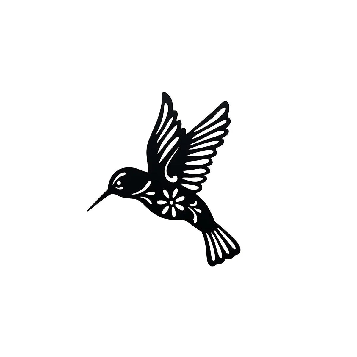 1pcMetal Hummingbird Cutout Wall Decoration Black Iron Bird Sculpture Wall Hanging Home Decoration