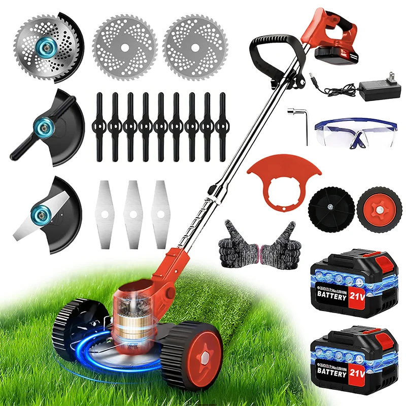 Cordless Garden Tools Lawn Mower And Weed Trimmer For Courtyards