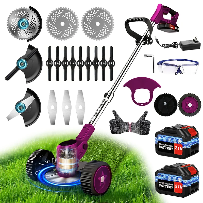 Cordless Garden Tools Lawn Mower And Weed Trimmer For Courtyards