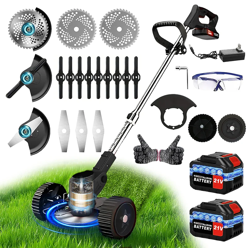 Cordless Garden Tools Lawn Mower And Weed Trimmer For Courtyards