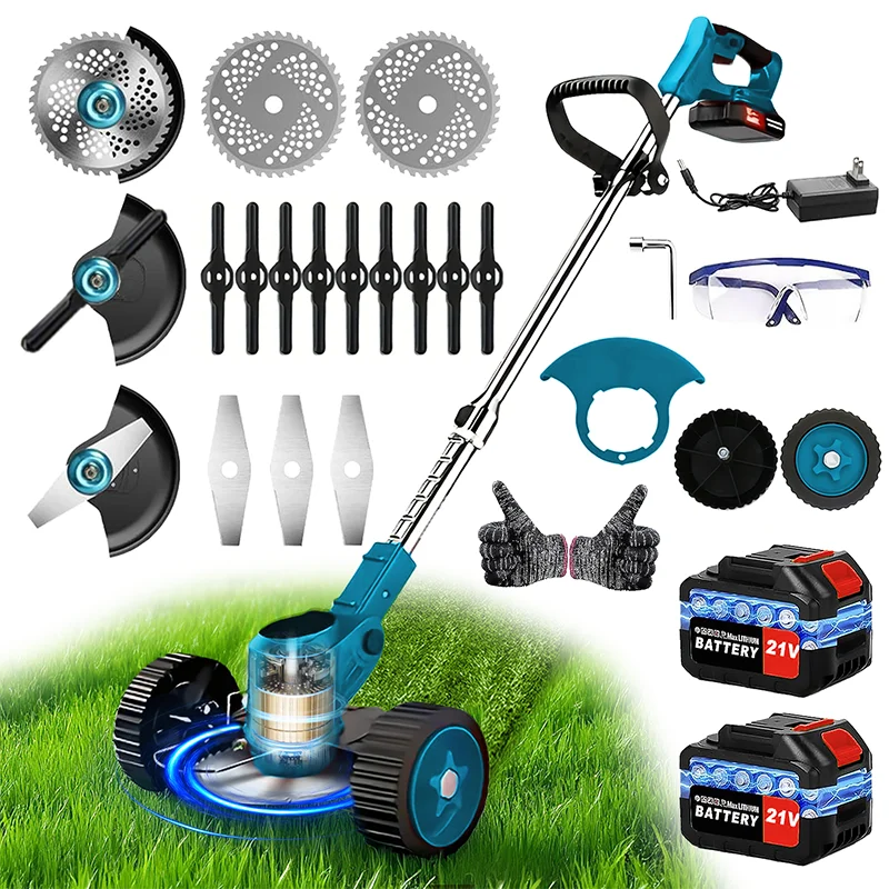 Cordless Garden Tools Lawn Mower And Weed Trimmer For Courtyards