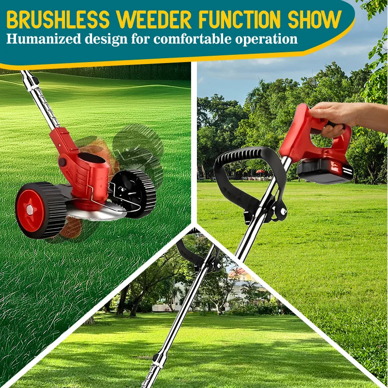 Cordless Garden Tools Lawn Mower And Weed Trimmer For Courtyards