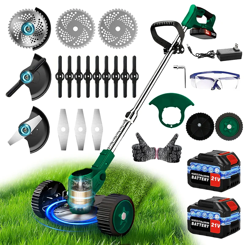 Cordless Garden Tools Lawn Mower And Weed Trimmer For Courtyards