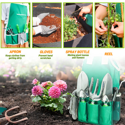11pcs Garden Tool Set | Gardening Tools With Organizer HandBag, Ideal For Digging Planting Pruning