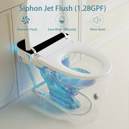 Smart Toilet with Built-in Bidet, AUTO Open/Close, Warm Water Sprayer, AUTO Dual Flush, Heated Bidet Seat