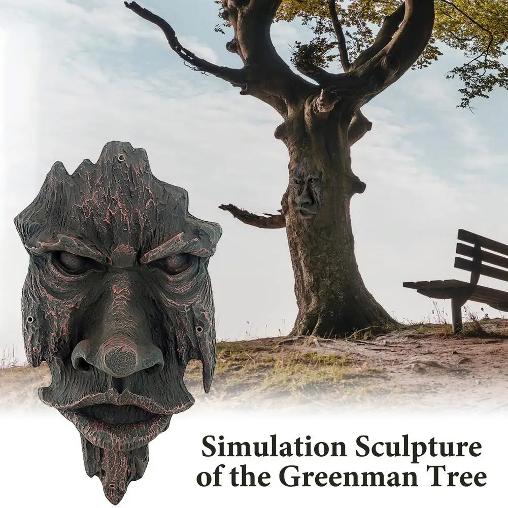 Hign Concerned Greenman Tree Resin Garden Outdoor Sculpture
