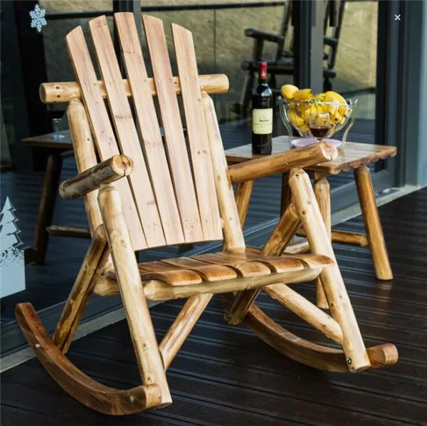 MadameJsHome Outdoor Wooden Rocking Chair Garden Rocker