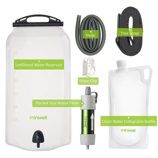 Miniwell Water Purifier Water Straw Filter Survival Gear