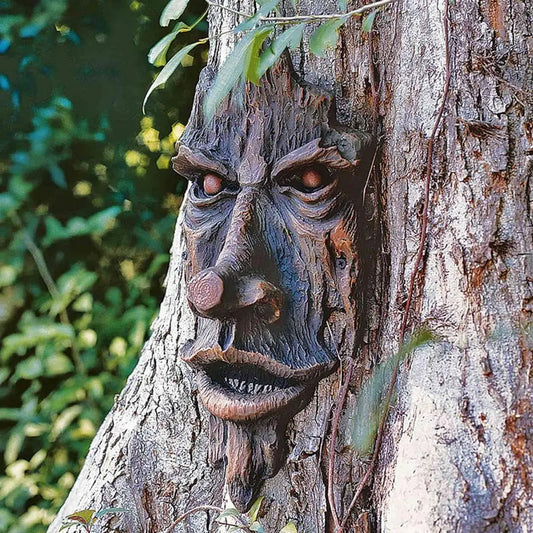 Hign Concerned Greenman Tree Resin Garden Outdoor Sculpture