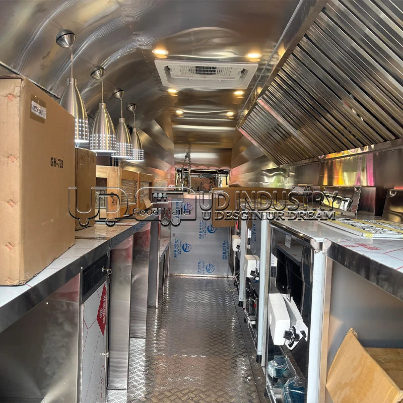 Urdream 2025 New Type Street Selling Coffee Van Catering Cart Burgers Fries Ice Cream Bus Truck Mobile Food Trailer for Sale