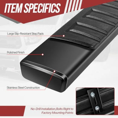 Stainless Steel Running Boards for Ford Super Duty Crew Cab