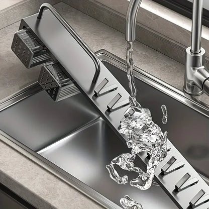 Wall Mounted Kitchen Knife Pot Cover Storage Rack Chopstick Organizer