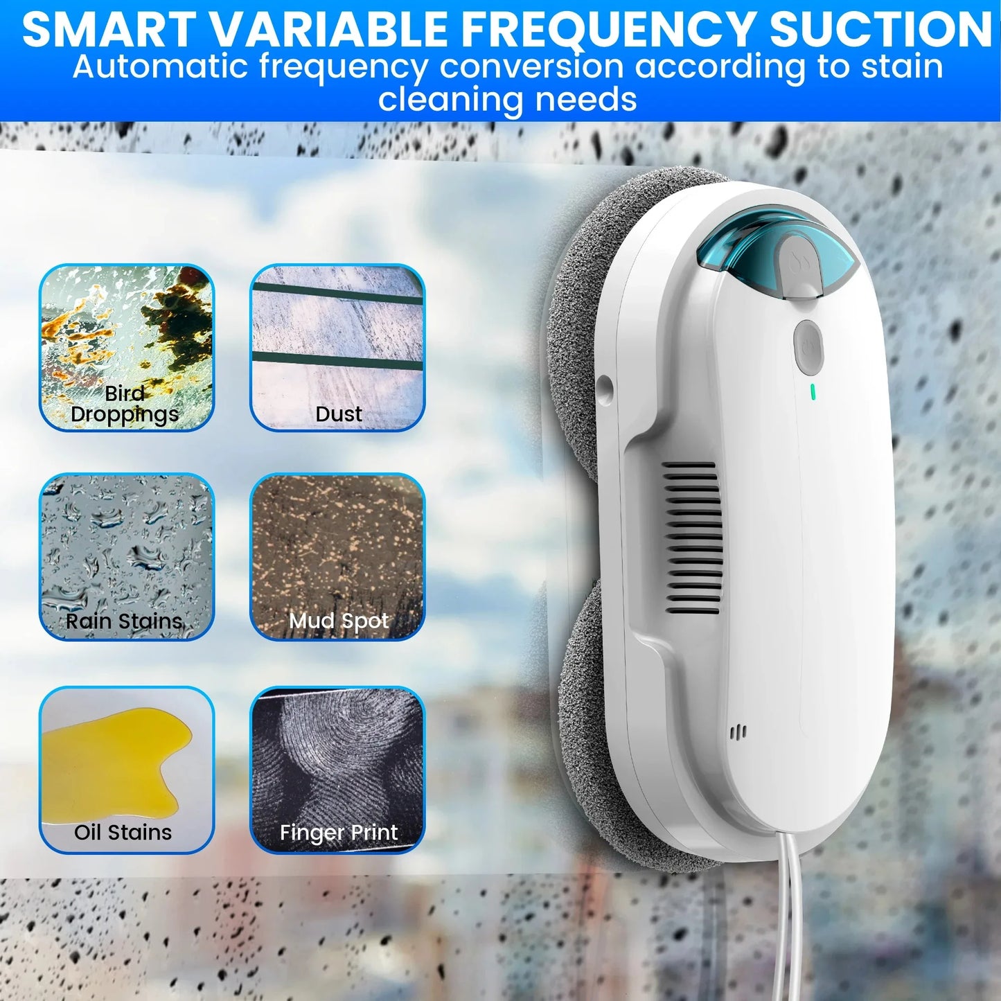 INSE Window Cleaning Robot With Automatic Water Spray Remote Control